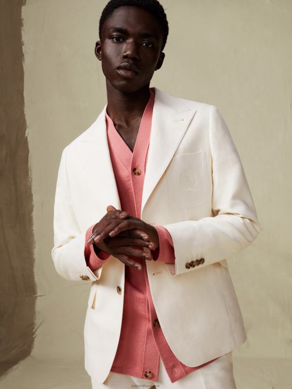 عاج Tommy Hilfiger سترة West Coast Prep Crest ذات المقاس النحيف 44644654