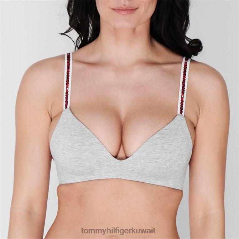منتصف الرمادي هيث Tommy Hilfiger bralette مثلث التكنولوجيا 4464420403