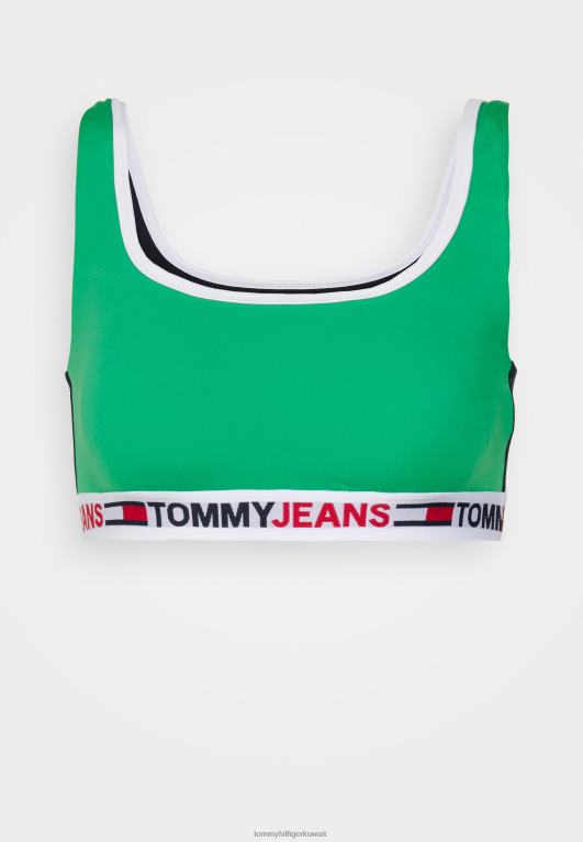 الأخضر الأساسي Tommy Hilfiger أعلى بيكيني bralette 446446142