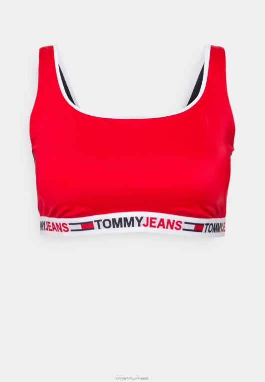 الأحمر الأساسي Tommy Hilfiger أعلى بيكيني منحنى bralette 446446511