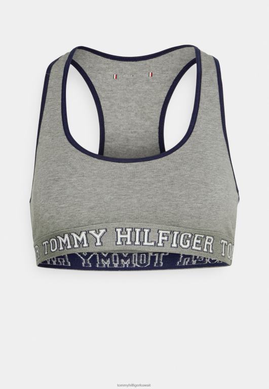 هيذر رمادي متوسط Tommy Hilfiger مثلث الدوري bralette بوستير 446448938