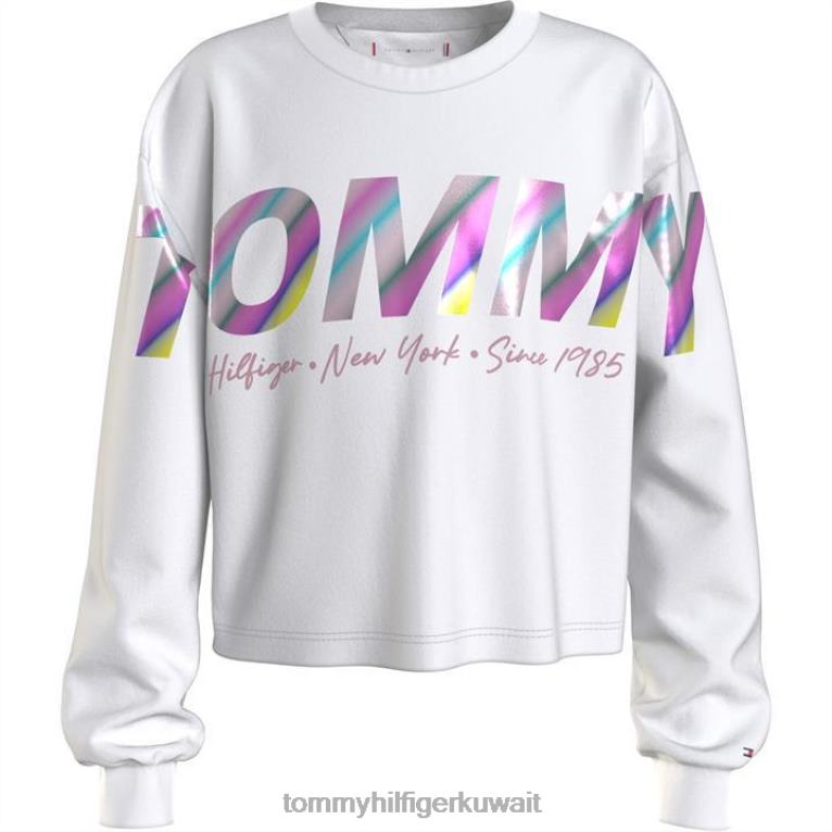 يبر ابيض Tommy Hilfiger متعدد ls تي شيرت 4464420193