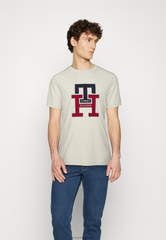 حليب الشوفان المنقط Tommy Hilfiger تيشيرت بطبعة مونوغرام lux 446445603