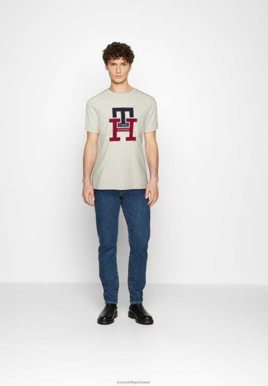 حليب الشوفان المنقط Tommy Hilfiger تيشيرت بطبعة مونوغرام lux 446445603
