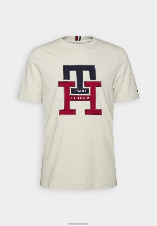 حليب الشوفان المنقط Tommy Hilfiger تيشيرت بطبعة مونوغرام lux 446445603