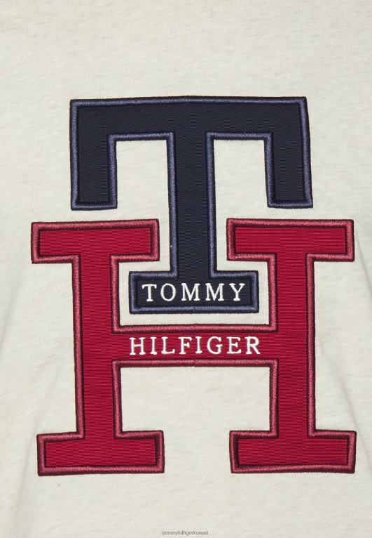حليب الشوفان المنقط Tommy Hilfiger تيشيرت بطبعة مونوغرام lux 446445603