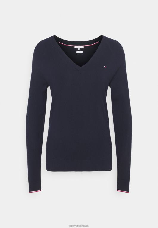 سماء الصحراء Tommy Hilfiger سترة البلوز vneck 446443897