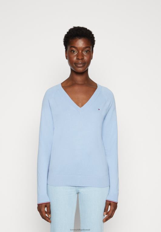 القمر الأزرق Tommy Hilfiger سترة البلوز vneck 446444205