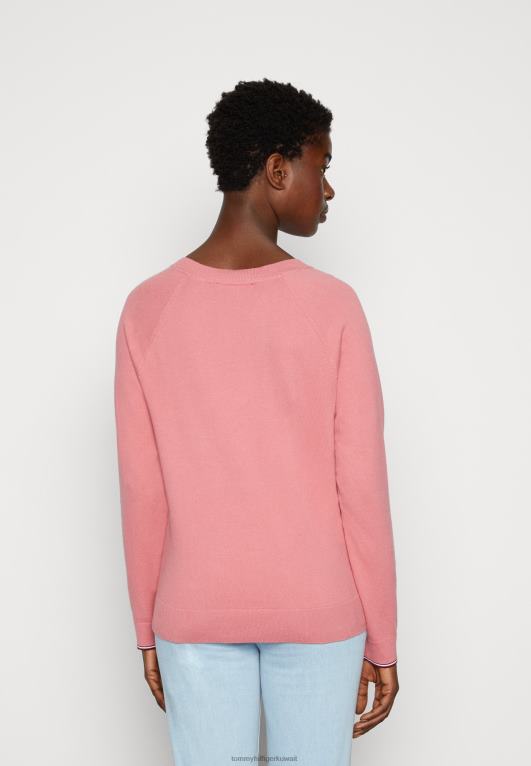 الإنجليزية الوردي Tommy Hilfiger سترة البلوز vneck 446444210