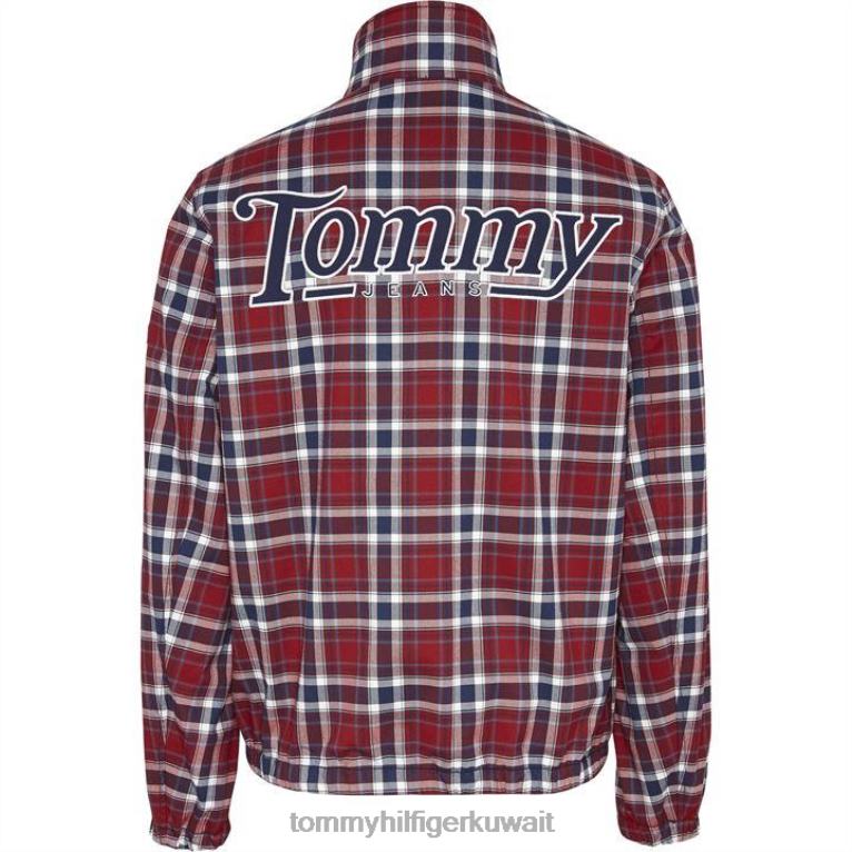 XLK النبيذ الأحمر Tommy Hilfiger سترة رياضية منقوشة 4464420042