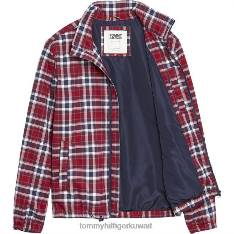 XLK النبيذ الأحمر Tommy Hilfiger سترة رياضية منقوشة 4464420042