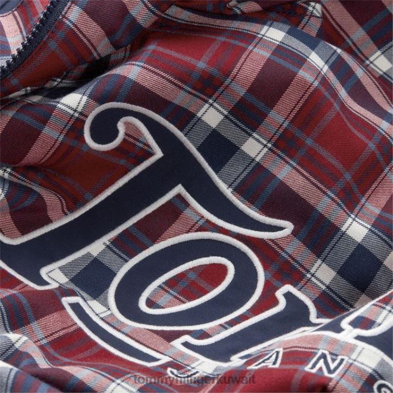 XLK النبيذ الأحمر Tommy Hilfiger سترة رياضية منقوشة 4464420042