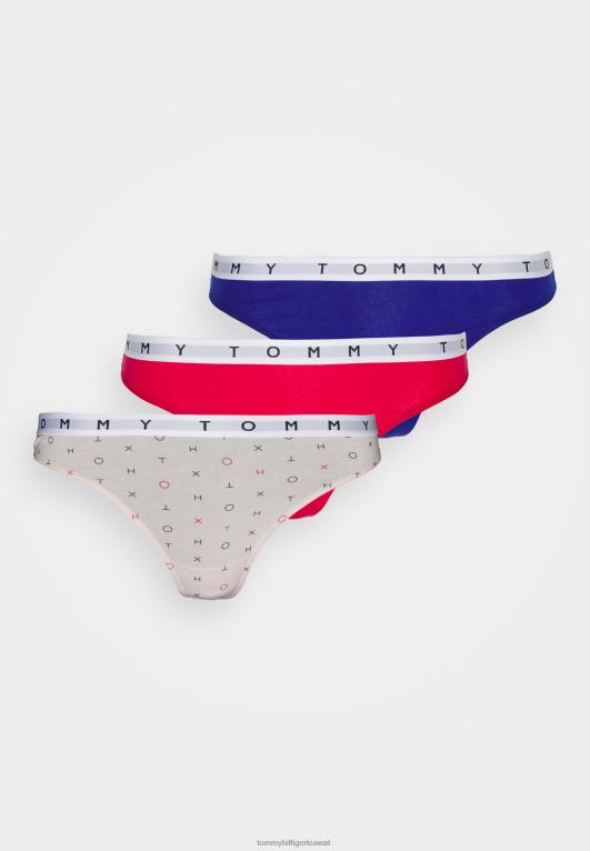 أزرق ياقوتي/XO/وردي لامع Tommy Hilfiger ثونغ 3 حزمة ثونغ 446448936