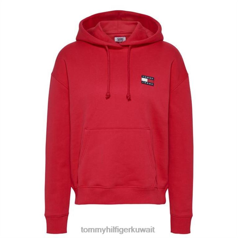 Xnl قرمزي عميق Tommy Hilfiger هوديي شارة تومي 4464420531