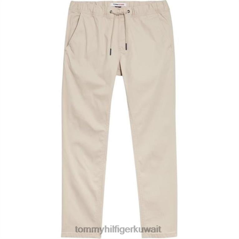 abn بيج ناعم Tommy Hilfiger بنطال سكانتون دوبي ذو قصة ضيقة 4464420617