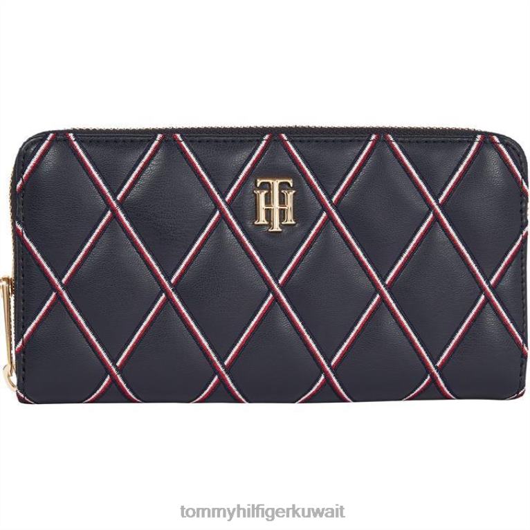 bluedw5 Tommy Hilfiger عنصر محفظة نسائية بسحاب 4464420144