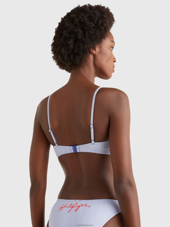 شريط إيثاكا الأزرق Tommy Hilfiger قطعة بيكيني علوية بشعار الماركة 446442667