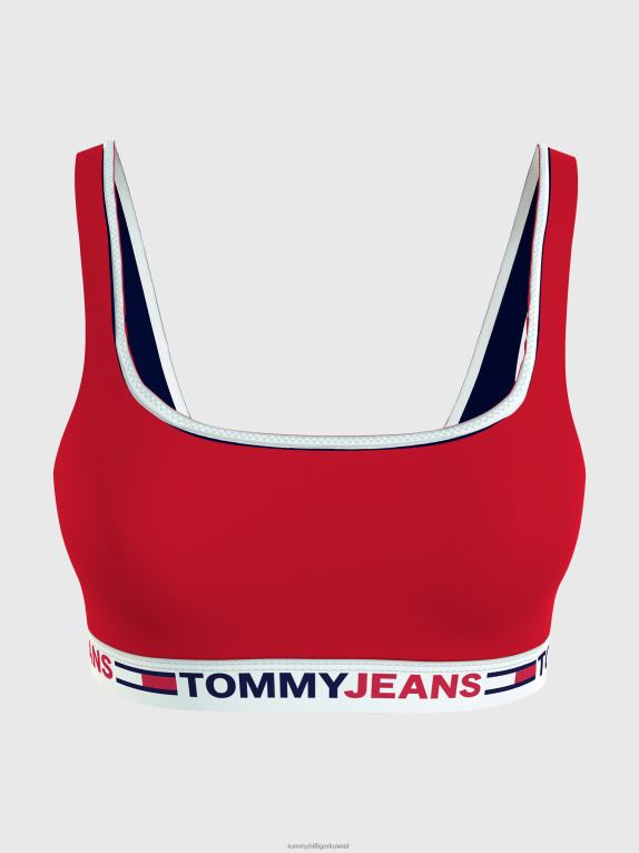 الأحمر الأساسي Tommy Hilfiger حمالة صدر بيكيني بتفاصيل مقصوصة 446442695