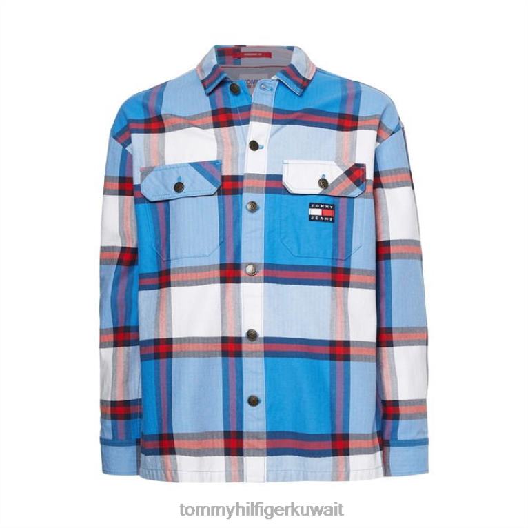 الكوبالت c65 Tommy Hilfiger تي جي إم قميص كاجوال بمربعات 4464420985