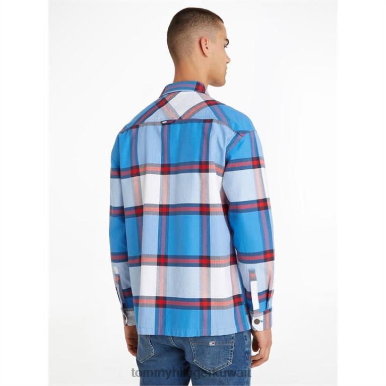 الكوبالت c65 Tommy Hilfiger تي جي إم قميص كاجوال بمربعات 4464420985