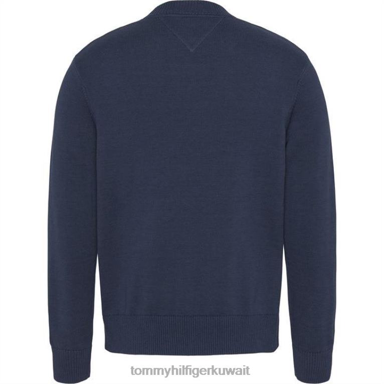 البحرية c87 Tommy Hilfiger تومي جينز سترة تومي الطاقم 4464420389