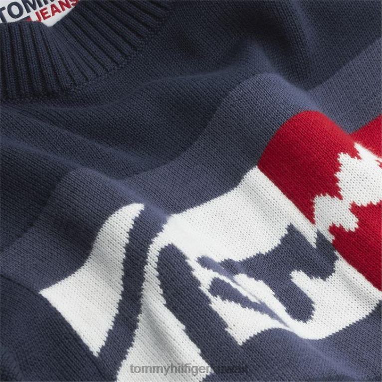 البحرية c87 Tommy Hilfiger تومي جينز سترة تومي الطاقم 4464420389