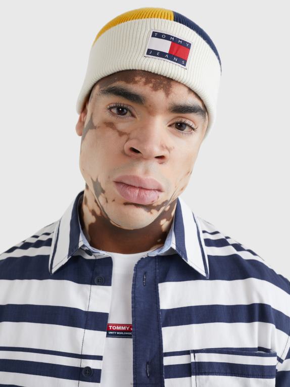 colorblock Tommy Hilfiger قبعة قطنية قصيرة للسفر 446441858