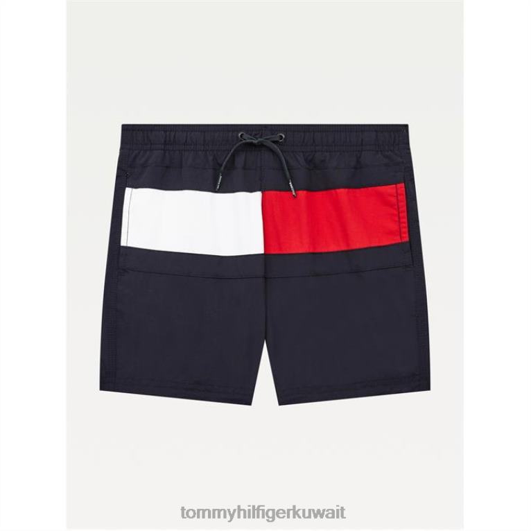 البحرية dw5 Tommy Hilfiger شورت سباحة ذو علم كبير 4464419938