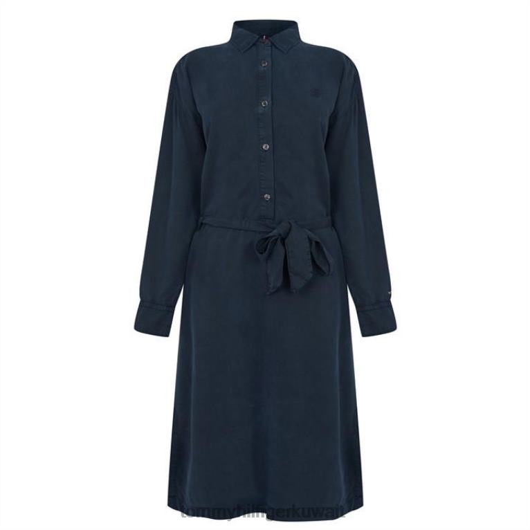 سماء الصحراء dw5 Tommy Hilfiger فستان قميص طويل الأكمام 4464420139