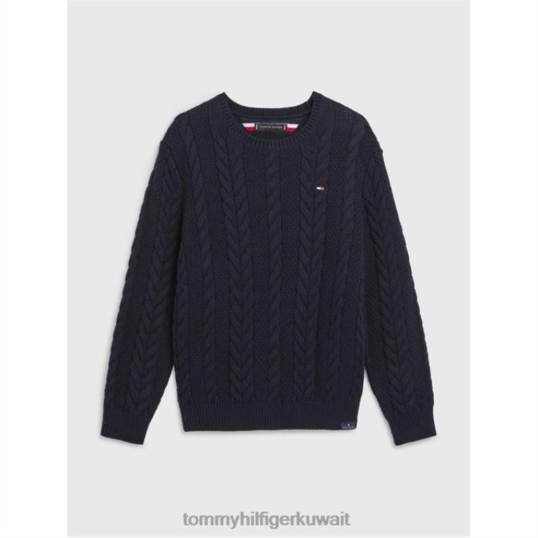 سماء الصحراء dw5 Tommy Hilfiger سترة الكابل الأساسية 4464420945