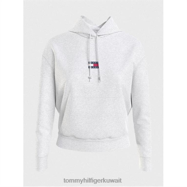 الرمادي الفضي htr Tommy Hilfiger هوديي بشارة مركزية 4464420817