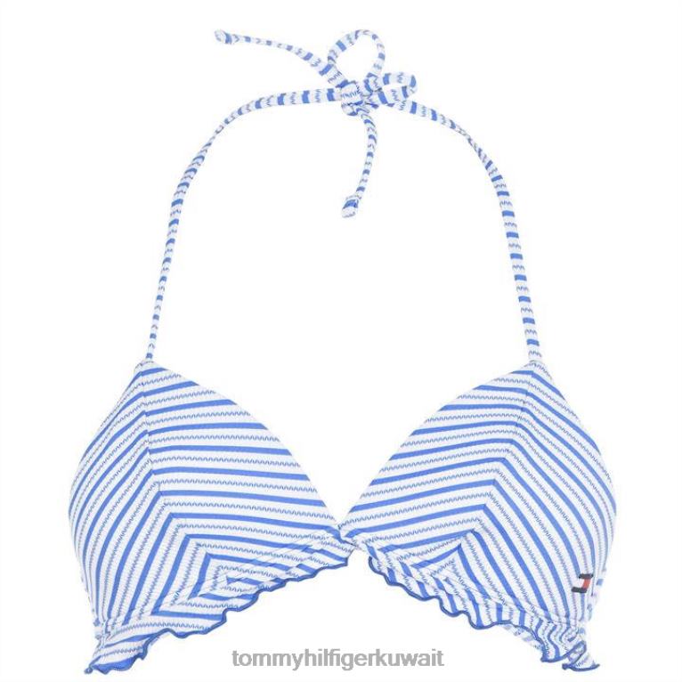 sersuckblue0gy Tommy Hilfiger بيكيني علوي على شكل مثلث من سيير ساكر 4464420802