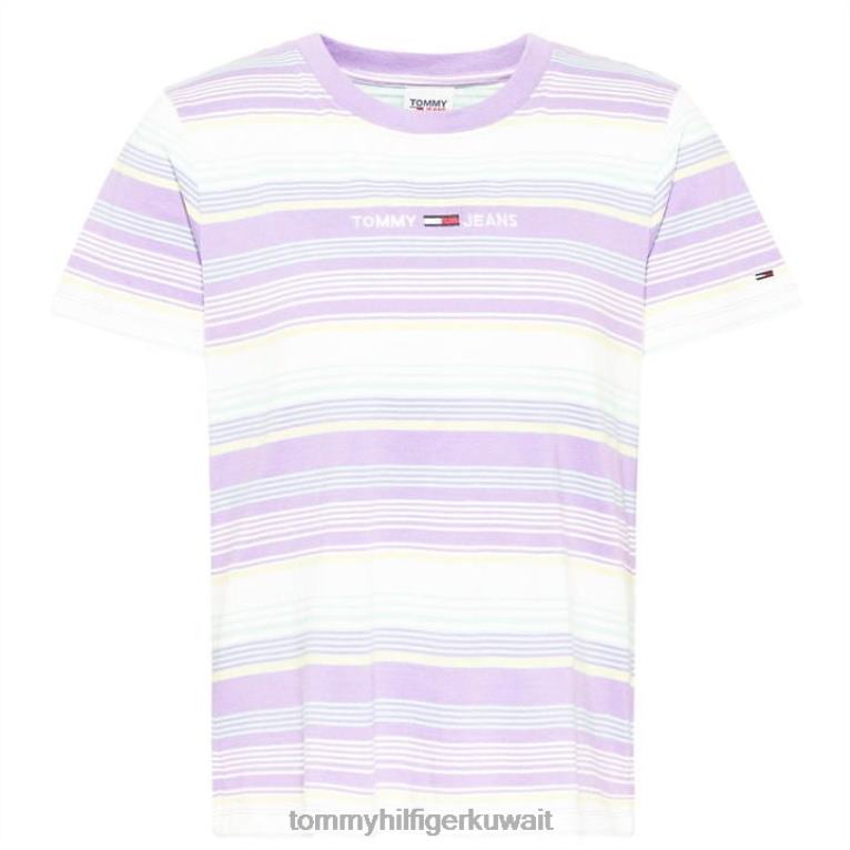 البنفسجي vlk Tommy Hilfiger تي شيرت بشريط خطي 4464420391