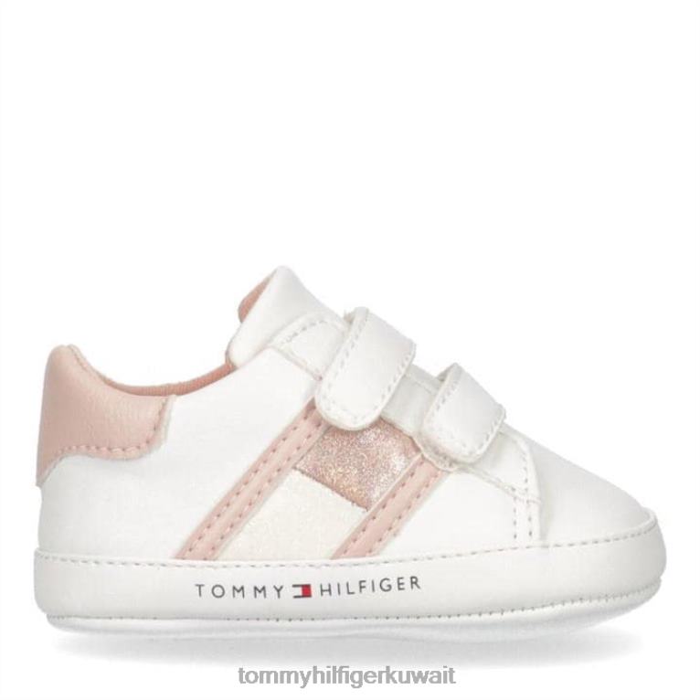 أبيض/وردي x134 Tommy Hilfiger حذاء سرير بعلم كيكي 4464420198